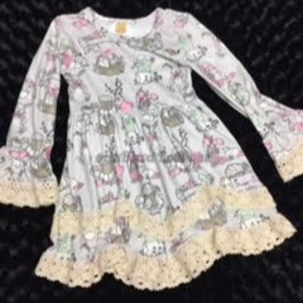 Bunny Print Boho Dress